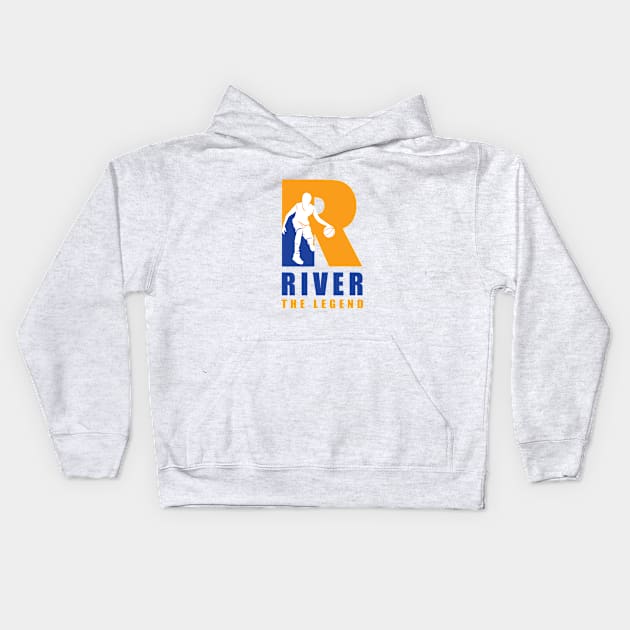 River Custom Player Basketball Your Name The Legend Kids Hoodie by Baseball Your Name